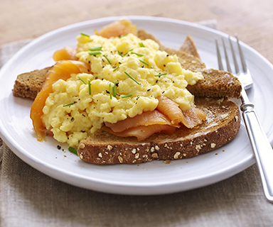 Smoked Salmon and Scrambled Eggs on Toast | Recipes | Warburtons